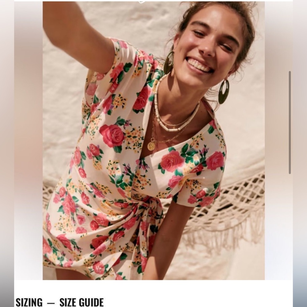NWT Sezane Samy Wrap Floral Dress in size Medium